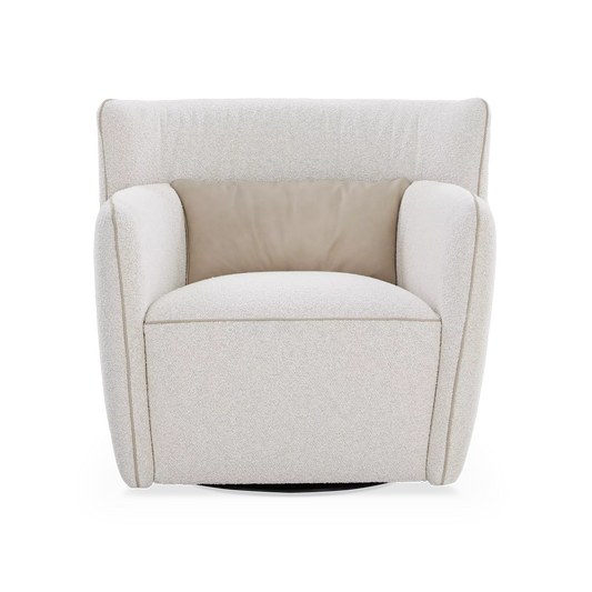 Tulip - Bouclé Fabric Swivel Armchair