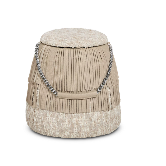 Freddle - Bouclé Fabric Ottoman