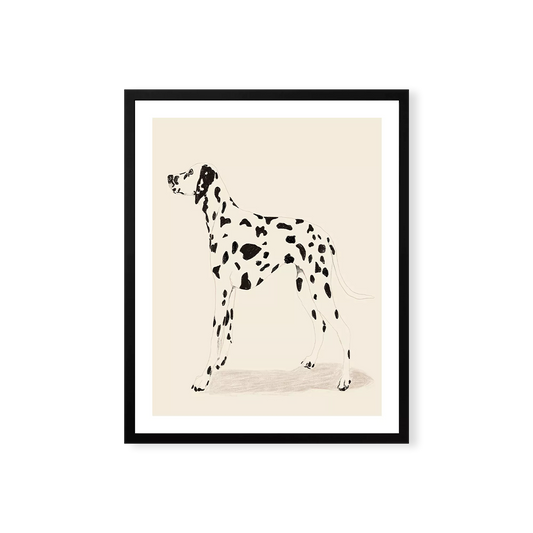 Dalmatian - Black Wood Framed Wall Art