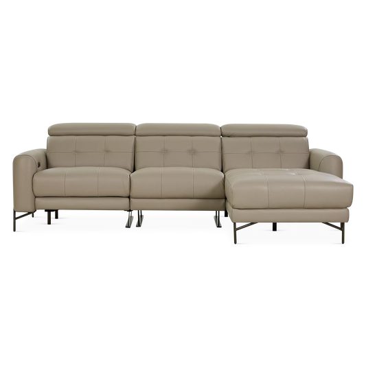 Modena - Leather Power Reclining Sectional Sofa