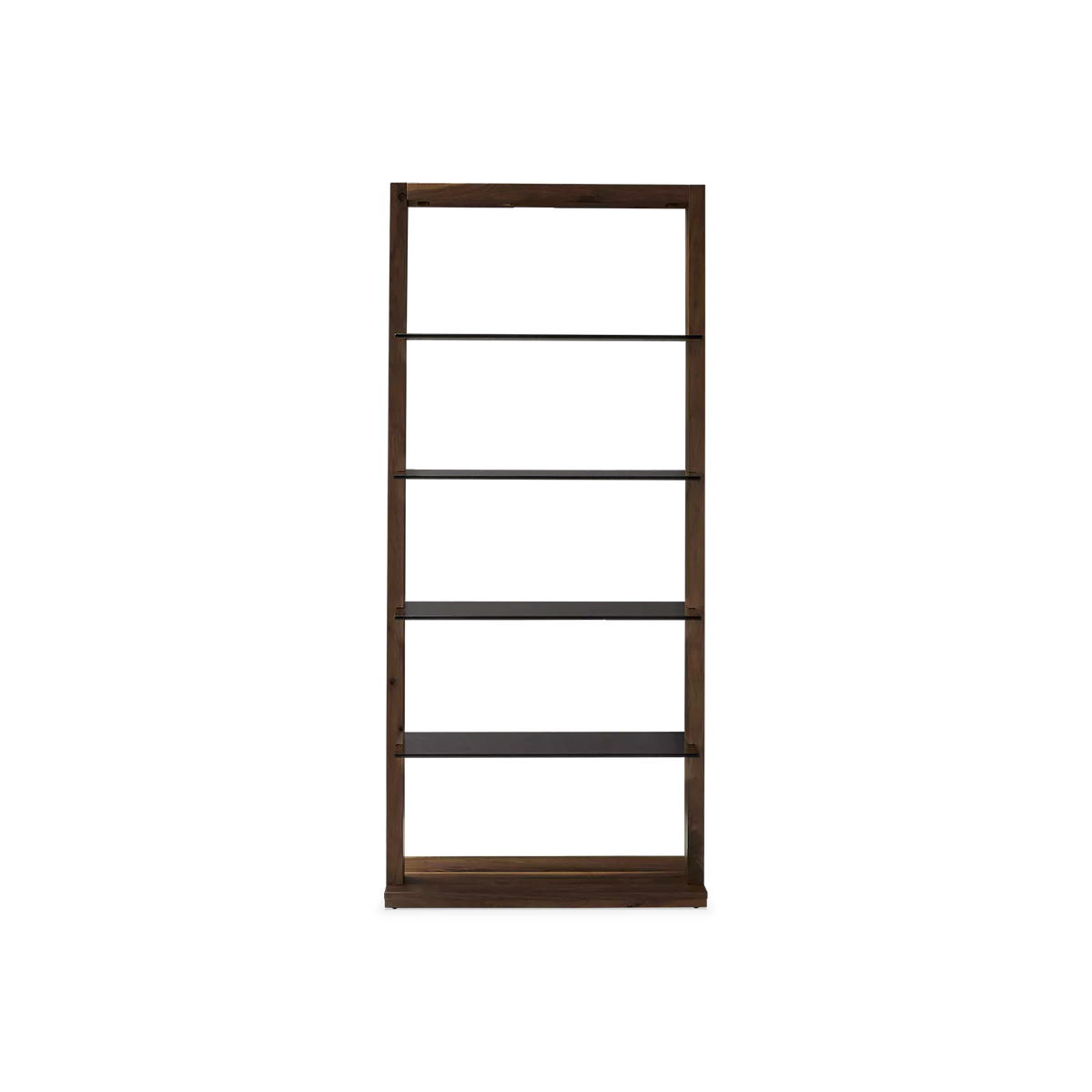 Miami - Solid Wood and Glass Leaning Shelving Unit by Verbois