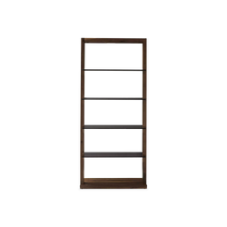 Miami - Solid Wood and Glass Leaning Shelving Unit by Verbois