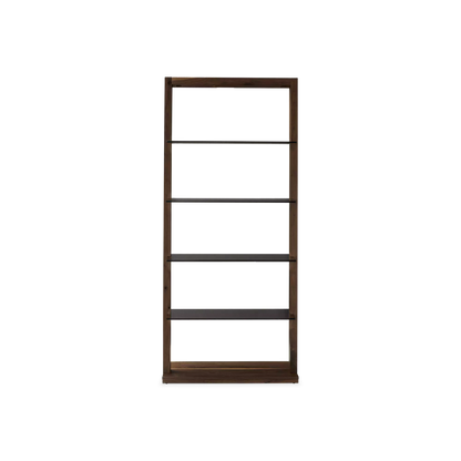 Miami - Solid Wood and Glass Leaning Shelving Unit by Verbois