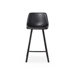 Solomon - Tabouret hauteur comptoir en similicuir