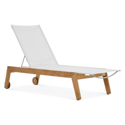 Solana - Chaise longue extérieure en teck par Gloster