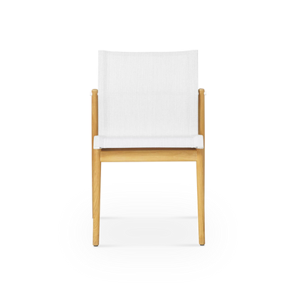 Sway - Chaise sans bras extérieure en teck par Gloster