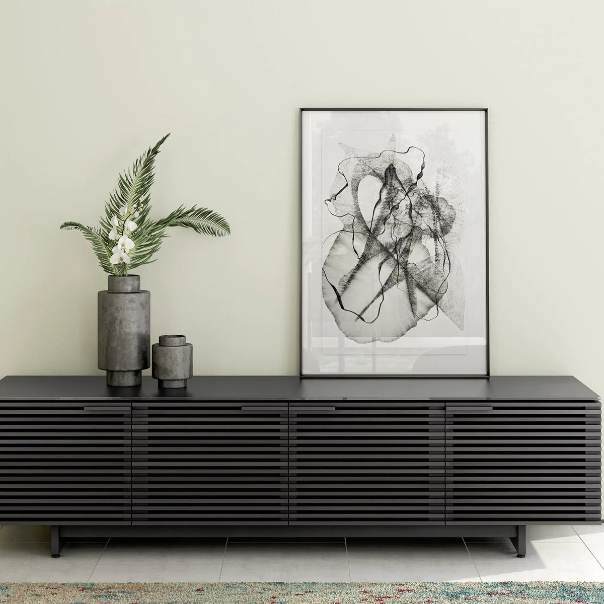 Corridor 8173 - Low-Profile TV Stand with 4 Compartments by BDI