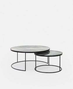 Accra - Nesting Coffee Tables with Mirror Top by Ethnicraft