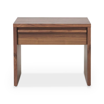 Step - Table de chevet à un tiroir en noyer par Verbois