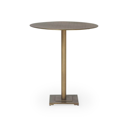 Fannin - Table haute en laiton antique