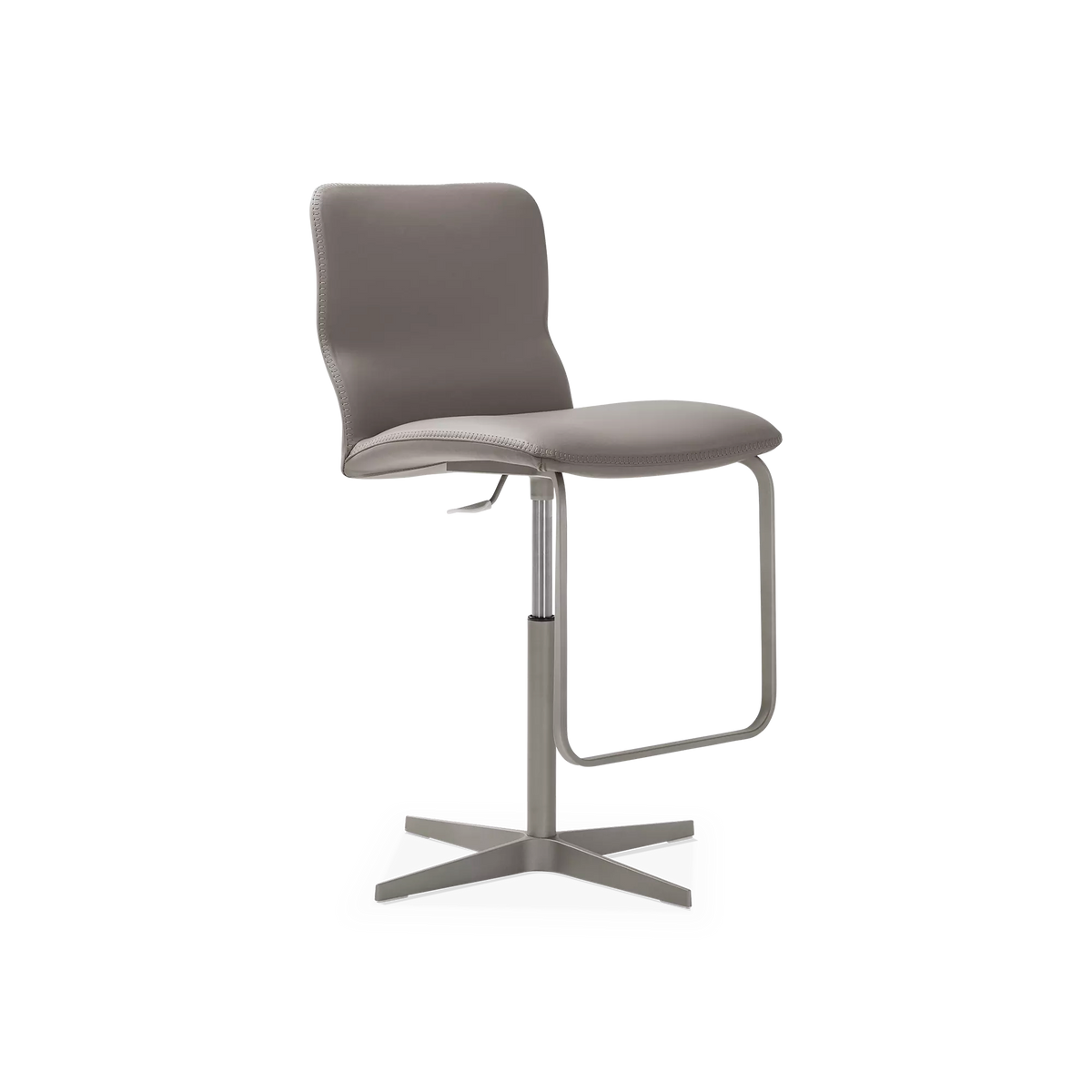 Vito - Adjustable Leather Stool by Cattelan Italia