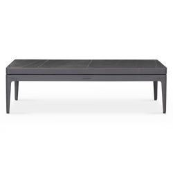 Grid - Table basse extérieure en aluminium par Gloster