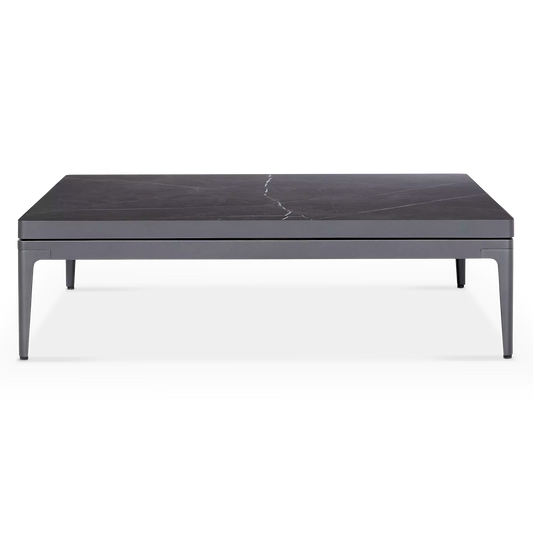 Grid - Table basse extérieure en aluminium par Gloster