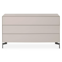 Laura - Frosted Glass 3-Drawer Dresser