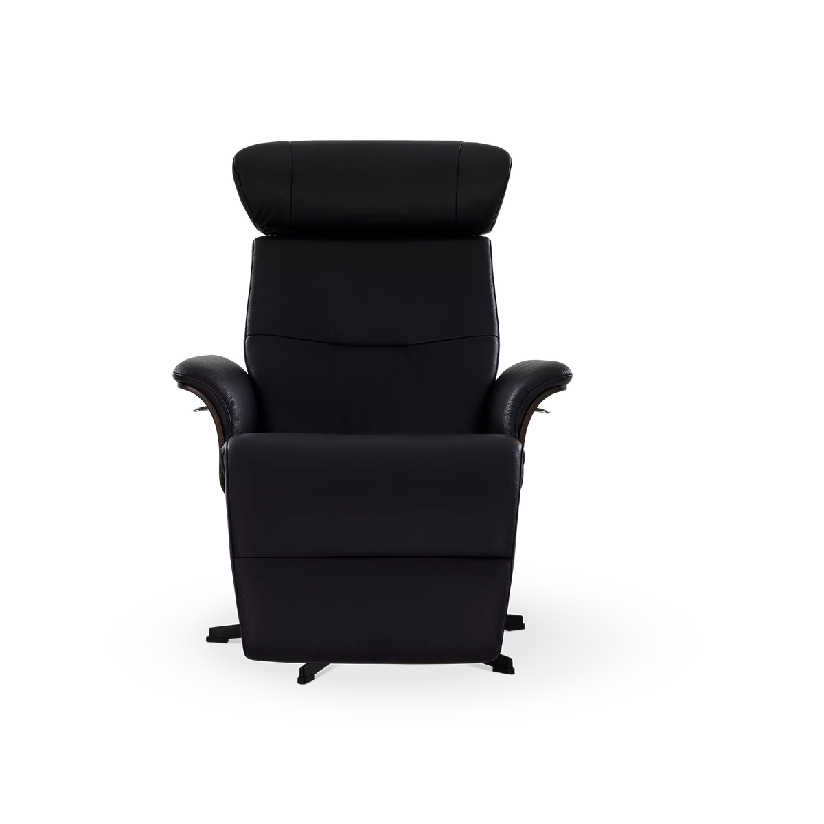 Timeout - Leather Reclining Armchair with Integrated Footrest by Conform