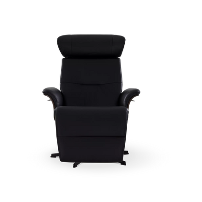 Timeout - Leather Reclining Armchair with Integrated Footrest by Conform