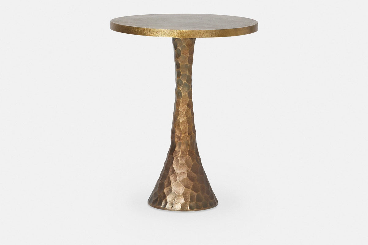 Nero - Round Brass Side Table