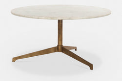 Helen - Table basse ronde avec plateau en marbre par Four Hands