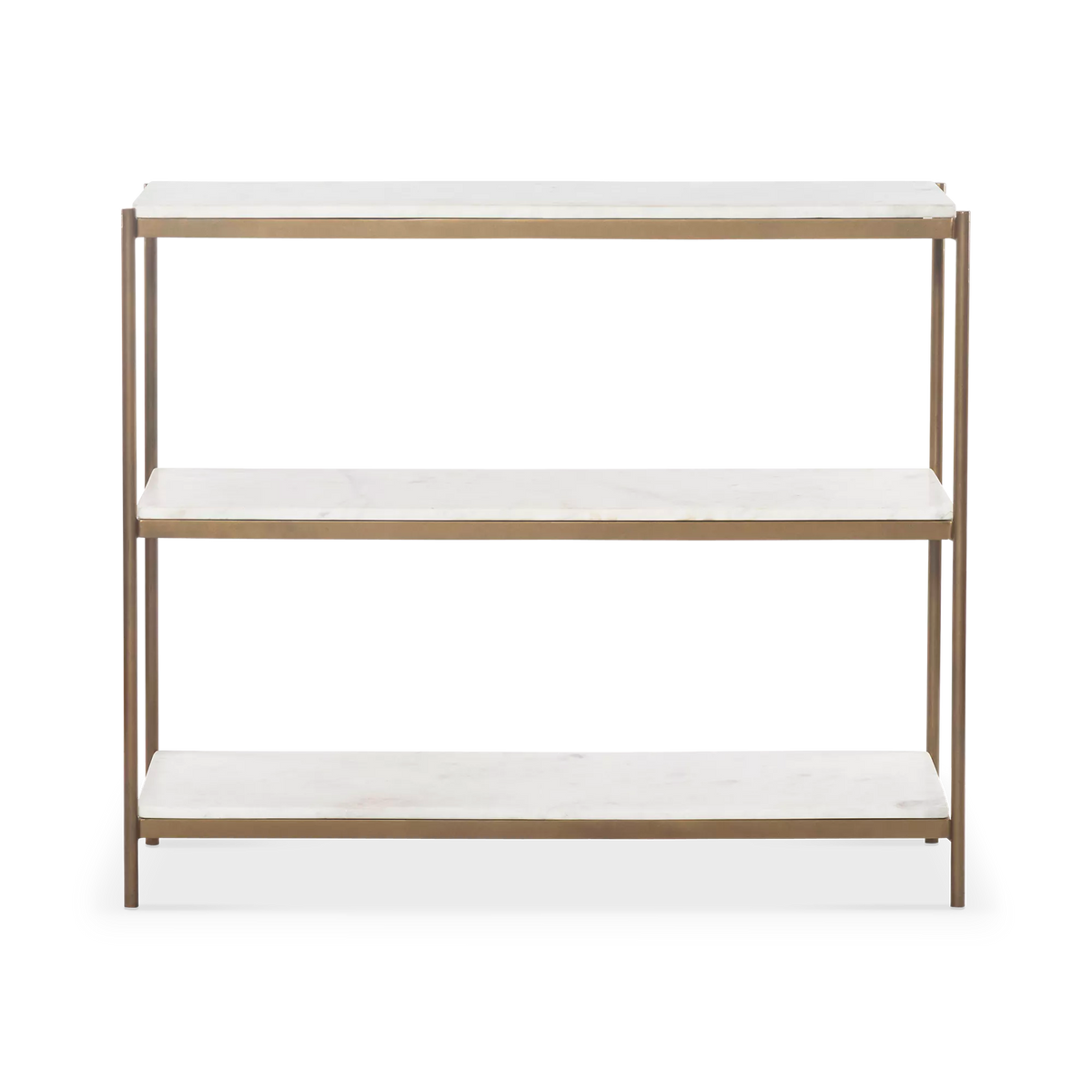 Felix - Console en laiton antique et marbre par Four Hands