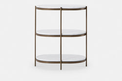 Felix - Table de chevet avec plateaux en marbre par Four Hands