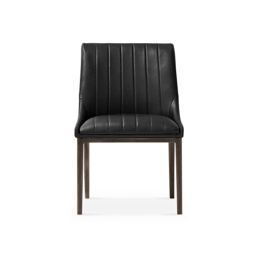 Halden - Chaise en cuir vieilli
