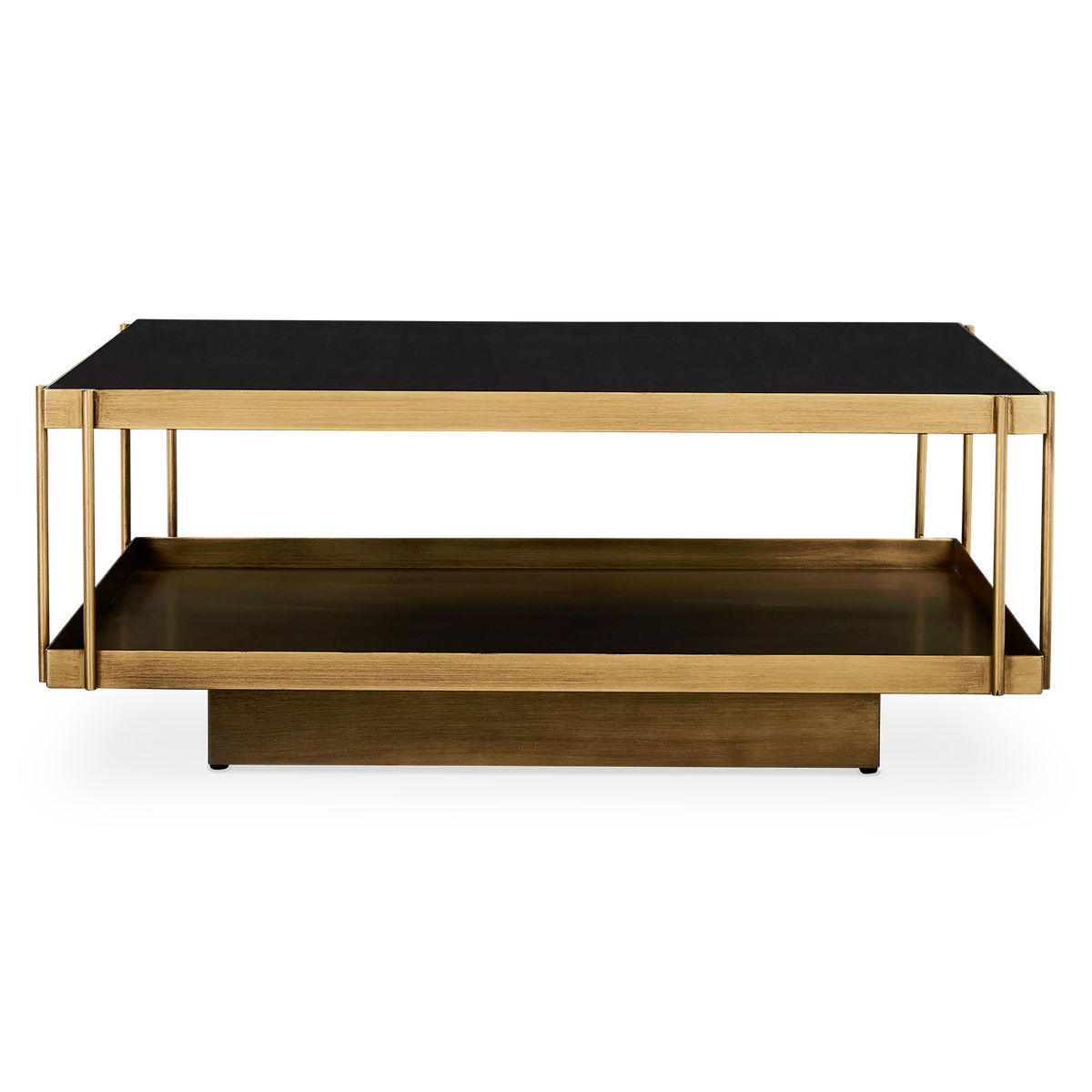 Finch - Table basse en verre et laiton