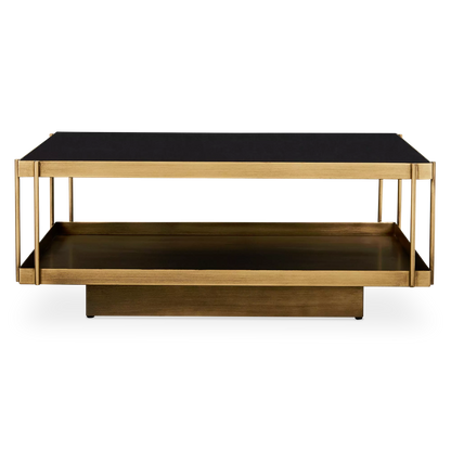 Finch - Table basse en verre et laiton