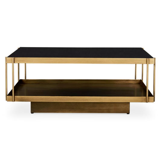 Finch - Glass and Brass Coffee Table