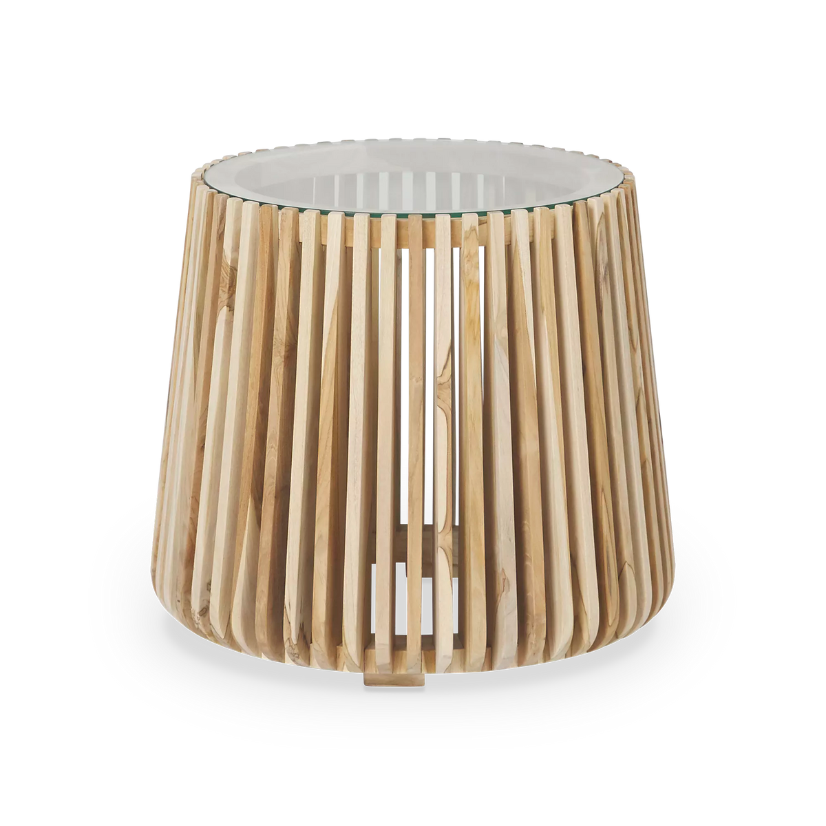 Alder - Teak and Glass Side Table