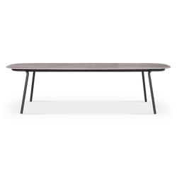 Minus - Table de salle à manger extérieure en céramique par Manutti