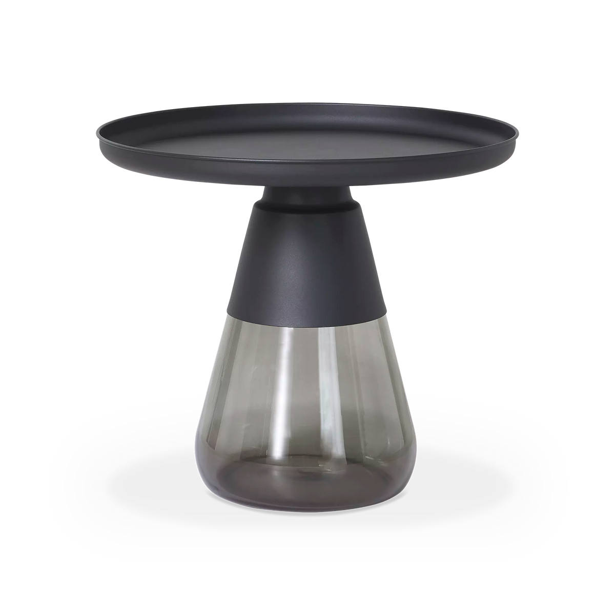 Duverre - Table d’appoint en verre fumé