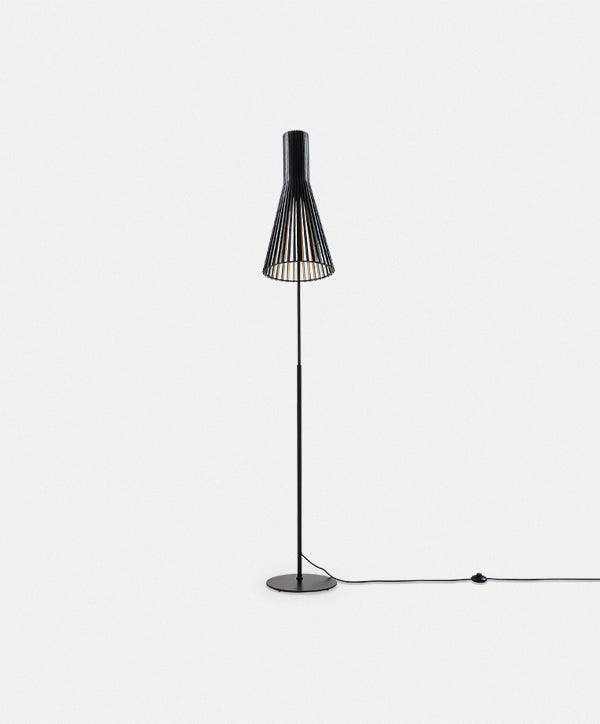 Calel - Floor Lamp with Wood Slat Shade
