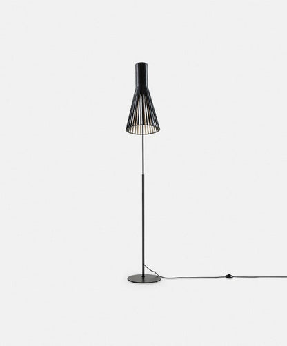 Calel - Floor Lamp with Wood Slat Shade