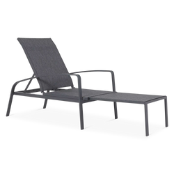 Luis - Chaise transat extérieure en aluminium