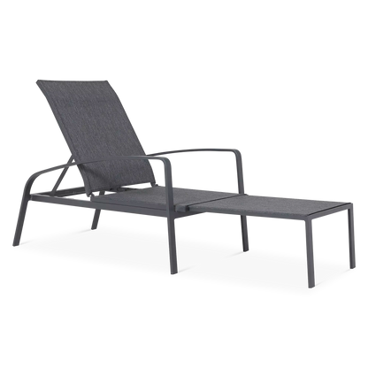 Luis - Chaise transat extérieure en aluminium