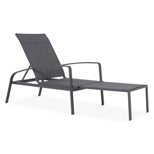 Luis - Chaise transat extérieure en aluminium