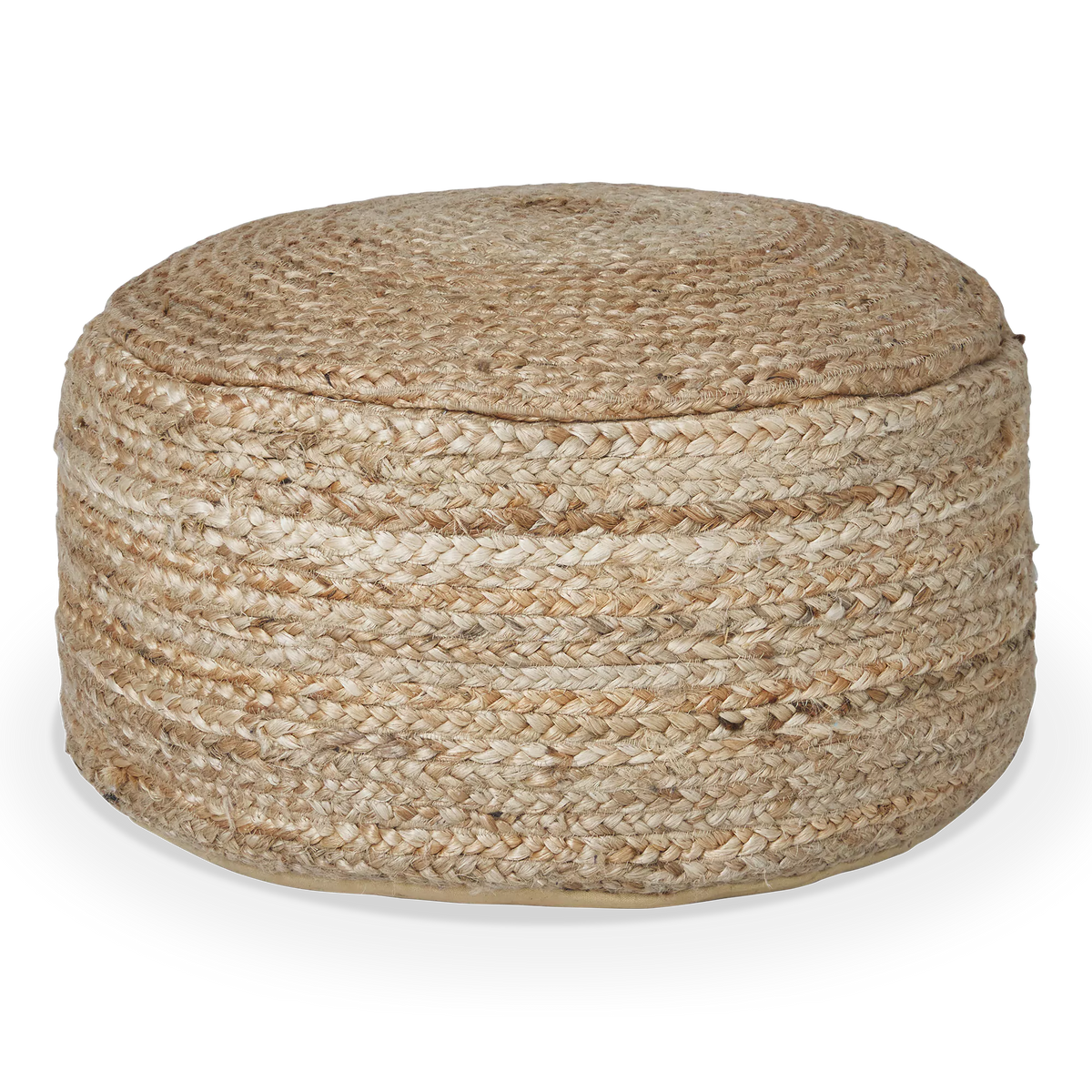 Clendon - Pouf rond tressé