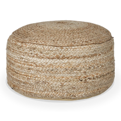 Clendon - Pouf rond tressé