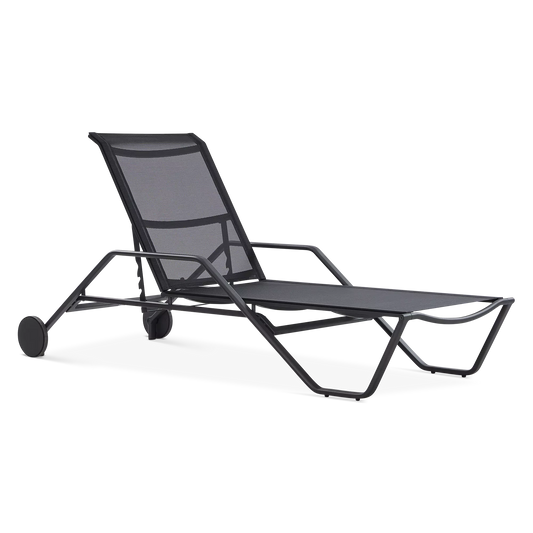 180 - Chaise longue extérieure en aluminium par Gloster