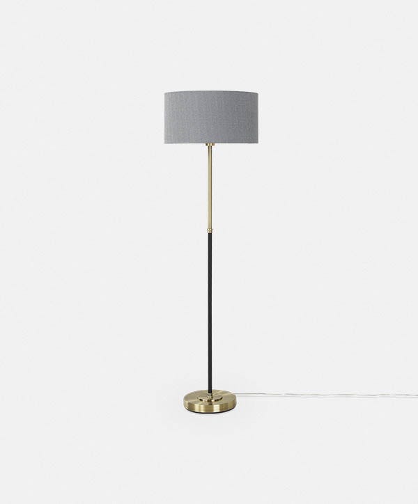 Bergen - Antique Brass Floor Lamp