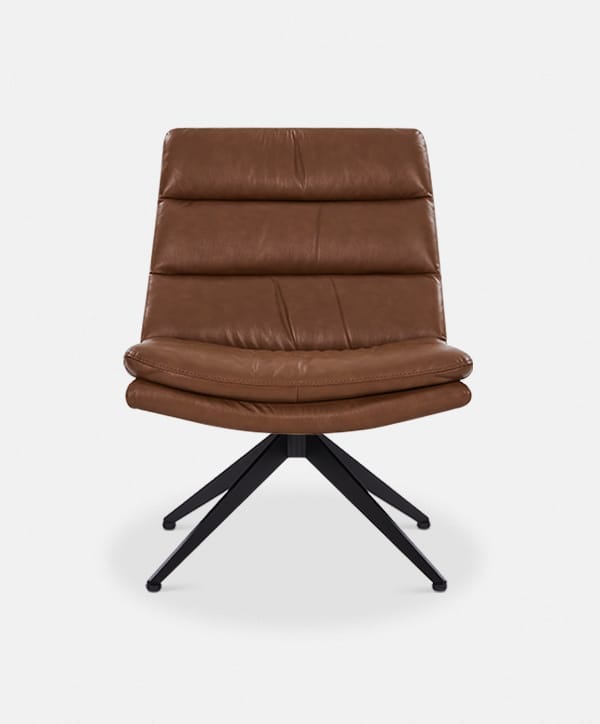 Leon - Fauteuil pivotant en cuir