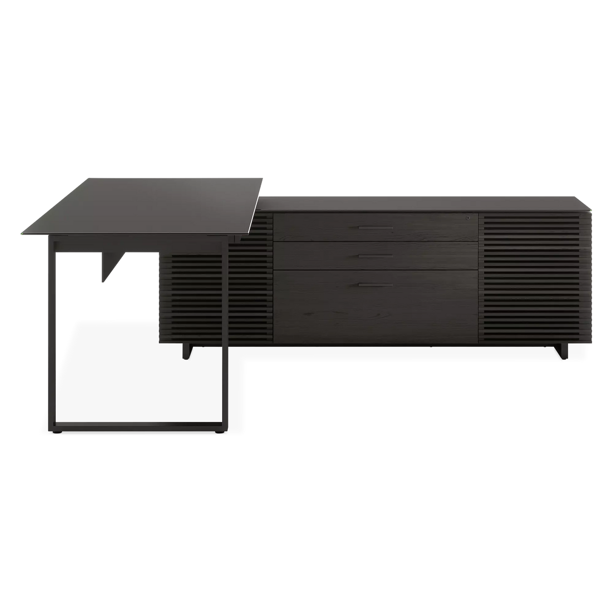 Corridor Office 6531 - Bureau modulable en bois et verre trempé par BDI