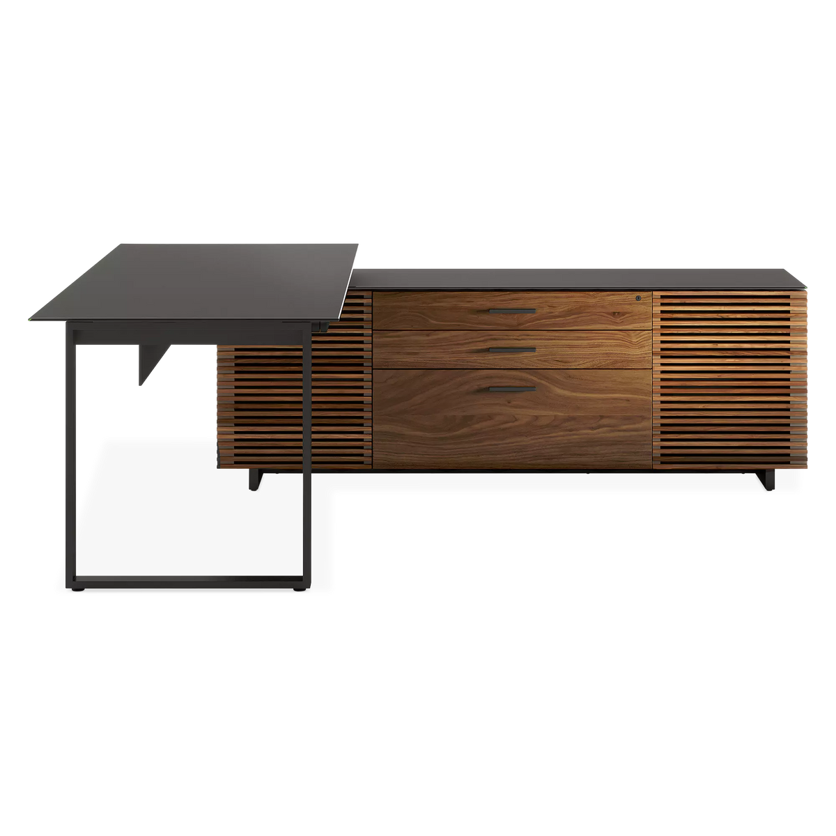 Corridor Office 6531 - Bureau modulable en bois et verre trempé par BDI