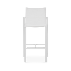 Bastingage - Outdoor Aluminium Counter Height Stool by Les Jardins