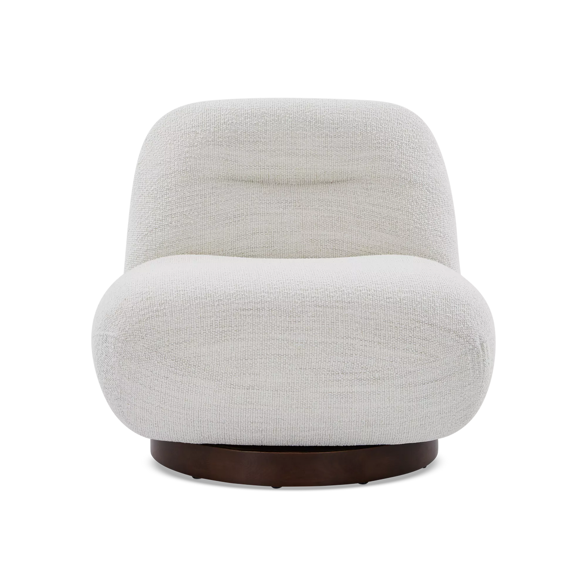 Pence - Fauteuil pivotant en tissu bouclé