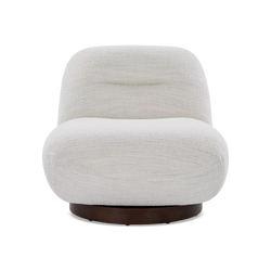 Pence - Fauteuil pivotant en tissu bouclé