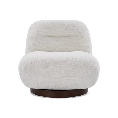 Pence - Fauteuil pivotant en tissu bouclé