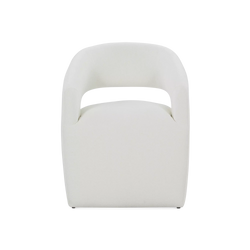 Aimée - Chaise de salle à manger à roulettes