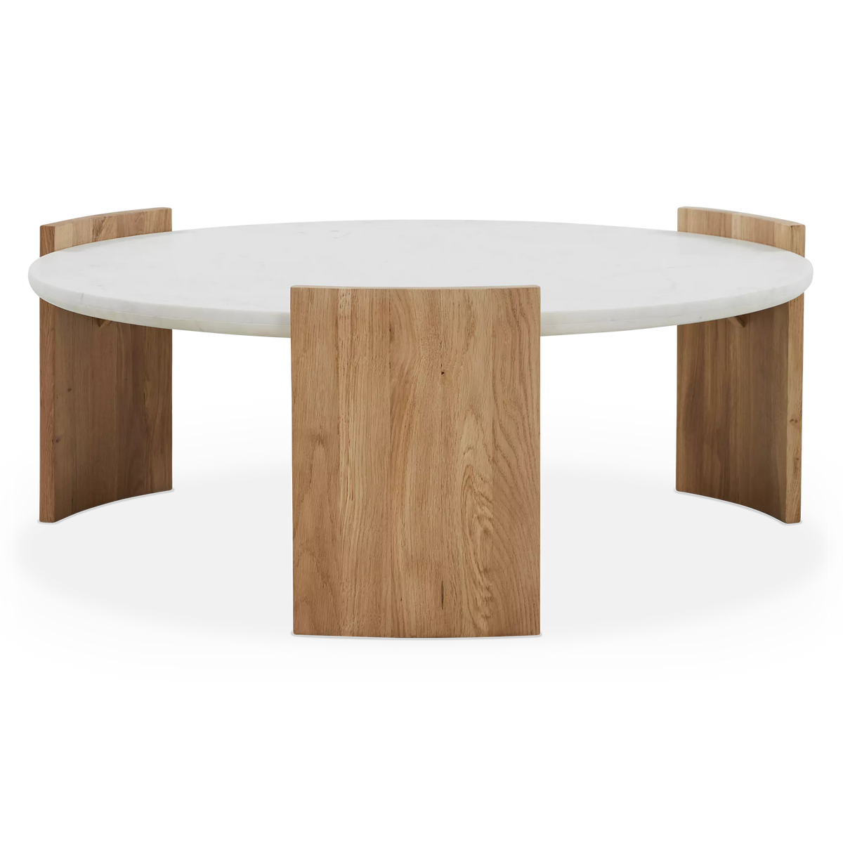 Dala - Table basse en marbre et chêne massif
