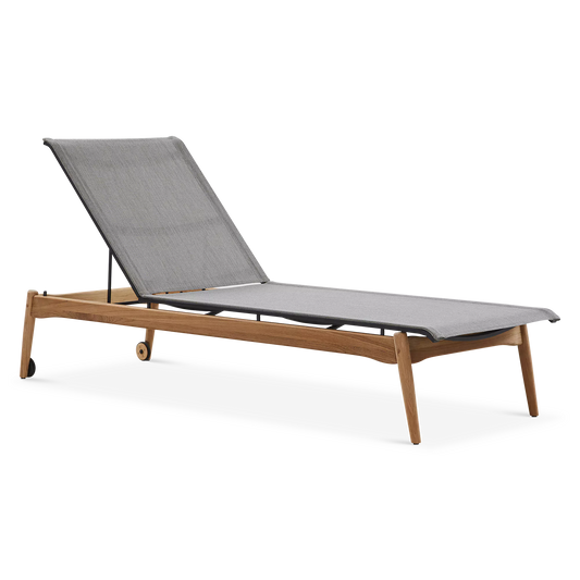 Sway - Outdoor Teak Lounger by Gloster